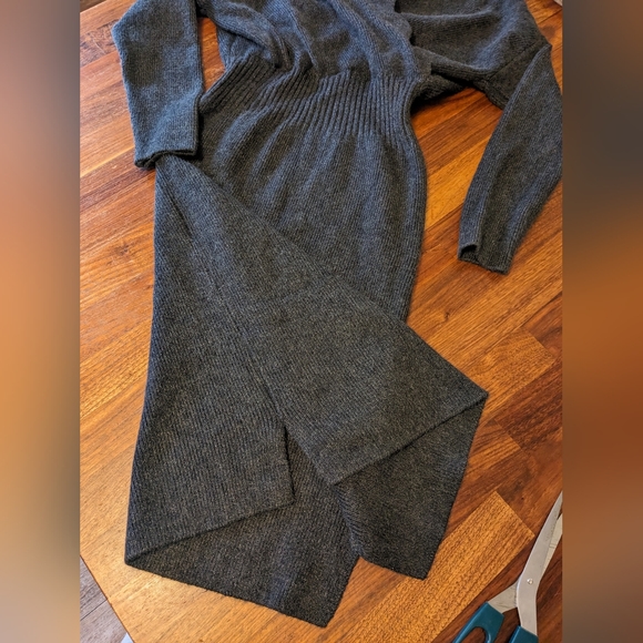 Oak And Fort Gray Sweater Dress Size M - Picture 6 of 8